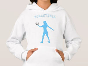 Best Deals! Girls Volleyball Hoodie with Name on Back