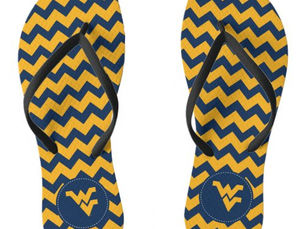 Top 10! West Virginia University Flip Flops