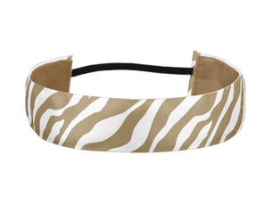 Best Deals! Zebra stripes - Taupe Tan and White Athletic Headband