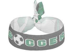 Best Price! Dark Green, Black and White ⚽ Soccer Ball Hair Tie
