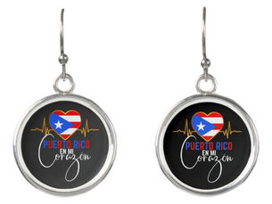 Best Price! Puerto Rico en mi Corazon Puerto Rican Pride Earrings