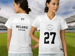 Hot Review! Football Club Name Logo Number Women's Football Jersey