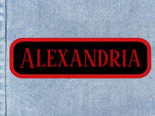 Best Deals! Red Name and Black Rectangular Patch