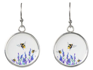 Top 10! Spring Flowers and Bees Flying Earrings