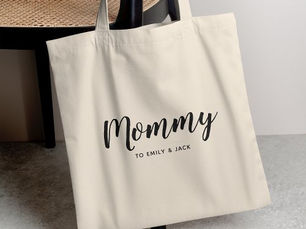 Hot Review! Mommy | Modern Mom Kids Names Mother's Day Tote Bag