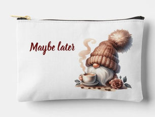 Best Price! "Maybe later" Happy Gnome Drinking Coffee Accessory Pouch