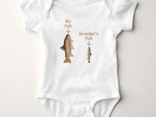 Top 10! My fish Grandpa's fish Baby Bodysuit