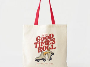 Top 5! LET THE GOOD TIMES ROLL 80s RETRO ROLLER SKATE Tote Bag