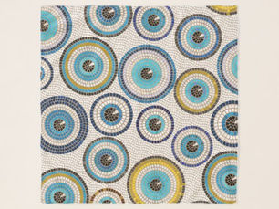 Best Deals! Evil Eye Mosaic Tile Pattern Scarf