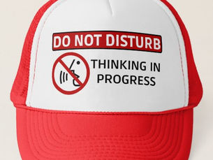 Hot Review! DO NOT DISTURB: Thinking in Progress (Red Hat) Trucker Hat
