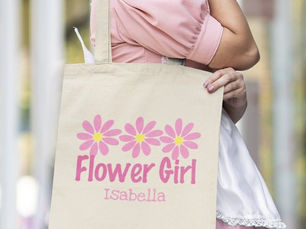 Hot Review! Cute Flower Girl Pink Daisy Custom Wedding Gift Tote Bag