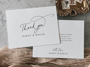 Hot Deals! Elegant Charm Flat Simple Wedding Thank You Cards