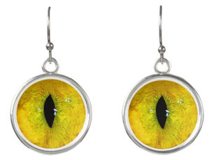 Best Price! Yellow Cat Eye Earrings