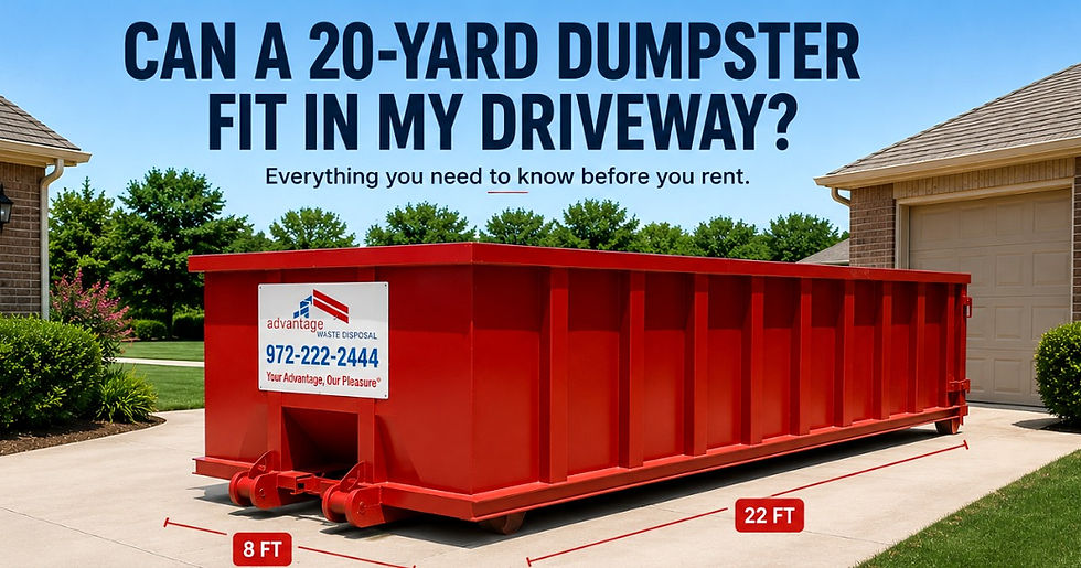 Can a 20-Yard Dumpster Fit in My Driveway?