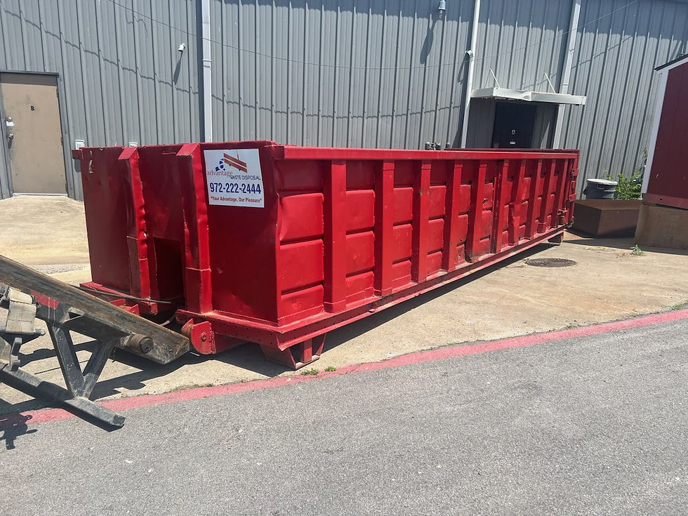 Advantage Waste Disposal Red Dumpster Rental
