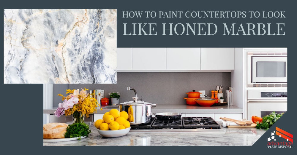 How to Paint Countertops to Look Like Honed Marble