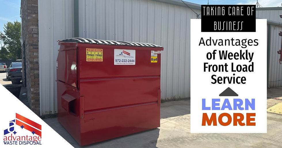 Taking Care of Business: The Advantages of Weekly Front Load Service for Commercial Needs