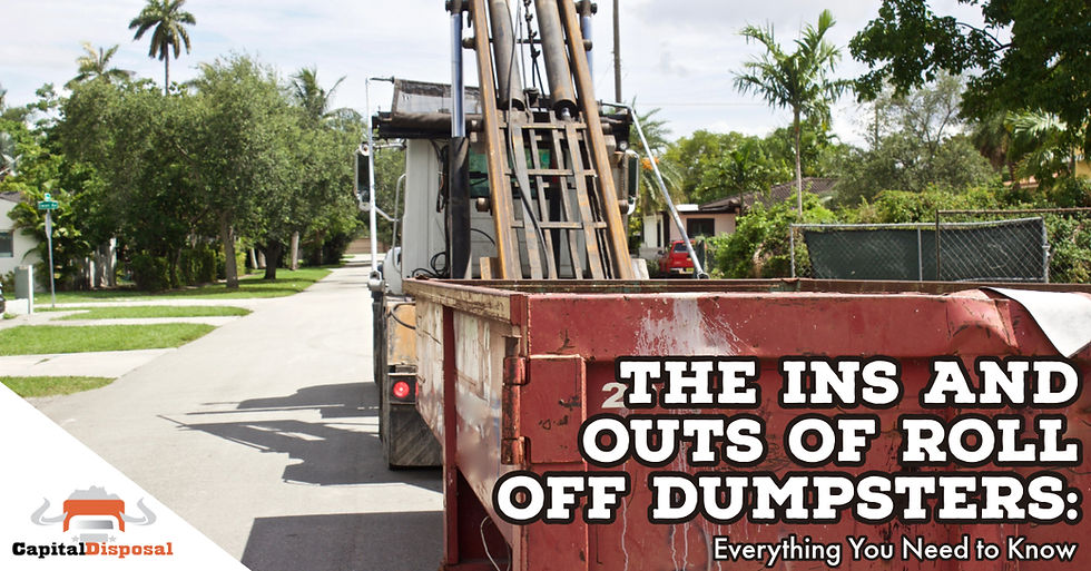 Open Top Roll Off Dumpster in Austin