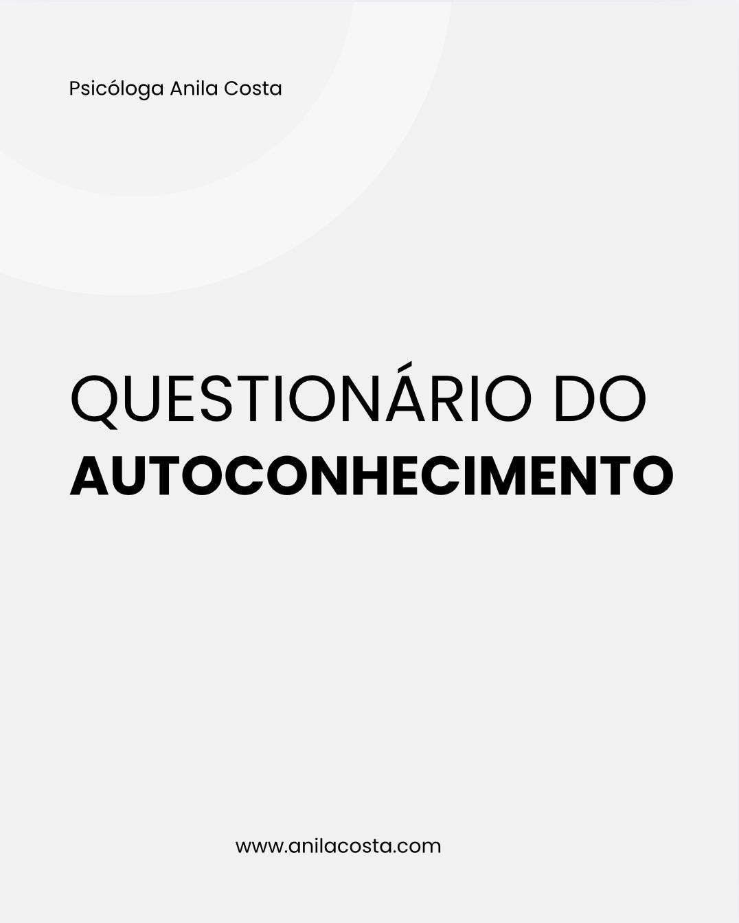 Questionário do Autoconhecimento.