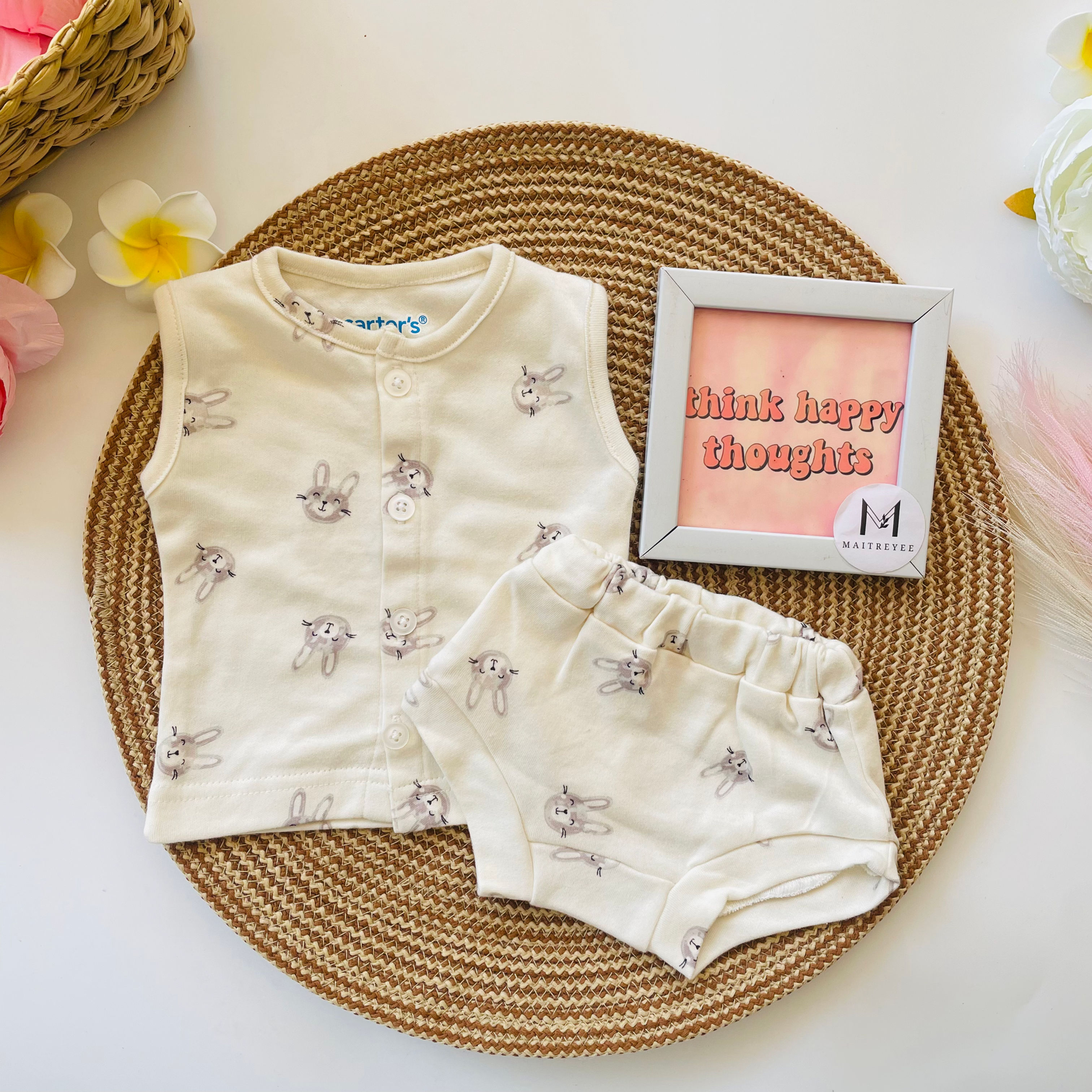 Baby Girl Ultra-Soft Cotton Sleeveless Sets As Shown on Image