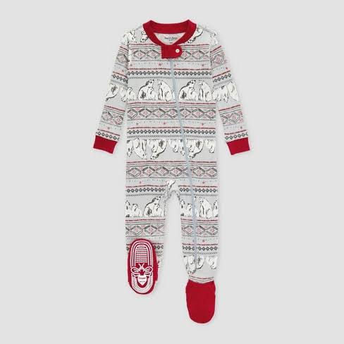 Burt's Bees Baby Organic Cotton Snug Fit Holiday Footed Pajama