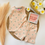 Thumbnail: Summer Shorts Set for Baby and Toddler (6M - 4Y) - Beige Pink Dots
