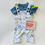 Thumbnail: Jersey Baby Dungarees and T-shirt Set- Dino