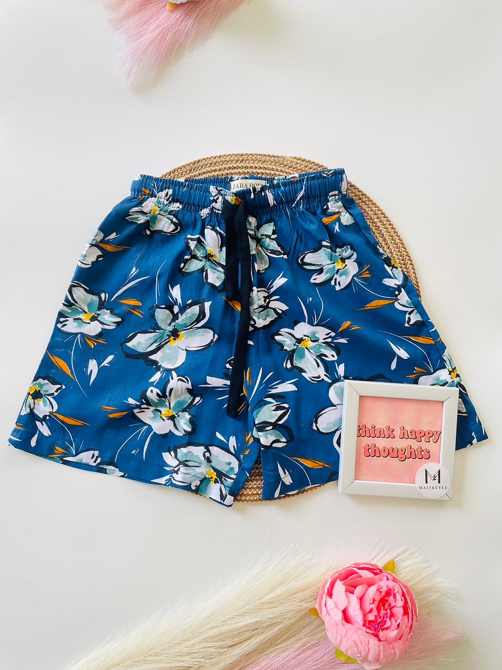 Thumbnail: Boys' Floral Cotton Shirt & Shorts Set (5-14Years)