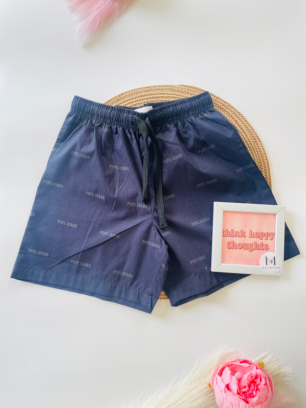 Thumbnail: Boys' Navy Blue Pepe Jeans Cotton Shirt & Shorts Set (5–14 Years)