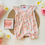Thumbnail: Baby Single Playsuit - Girl- Giraffe