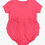 Thumbnail: Knit Short Sleeve Bow Bubble Romper - Pink 