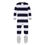 Thumbnail: Name Masked SnugFit 2 Way Zipper Organic Cotton Sleepsuit  - Rugby Stripe 