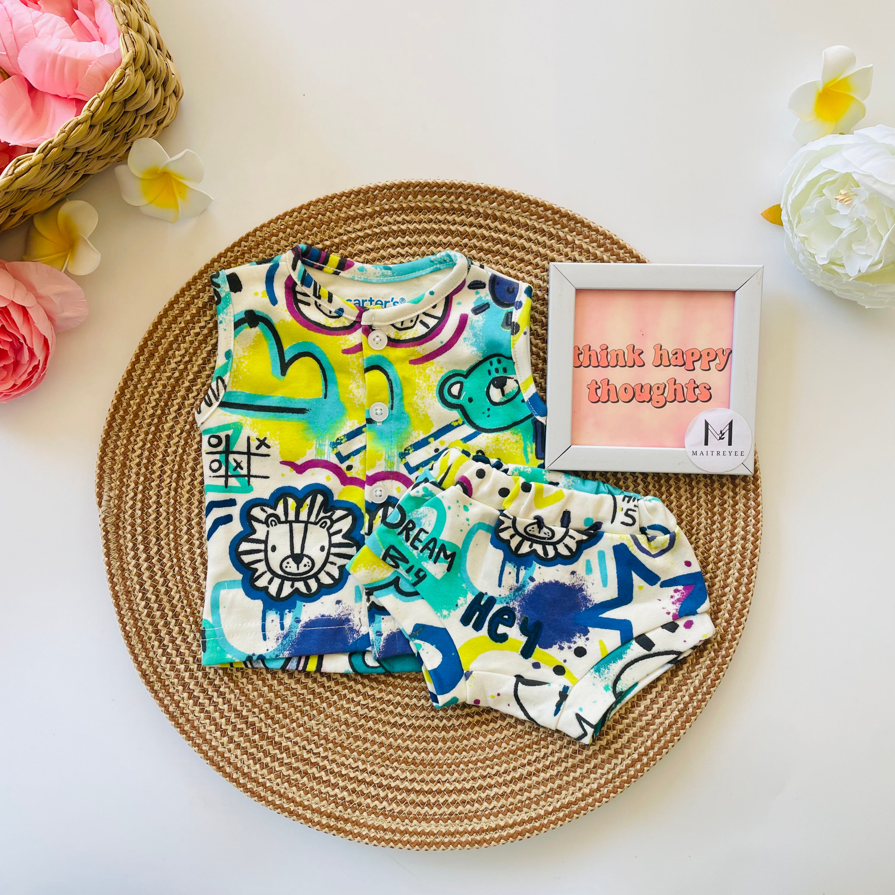 Baby Boy Ultra-Soft Cotton Sleeveless Sets As Shown on Image