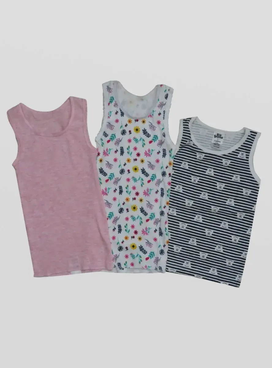 Thumbnail: BABY GIRLS 3 PACK VESTS BIG SOFTIES 