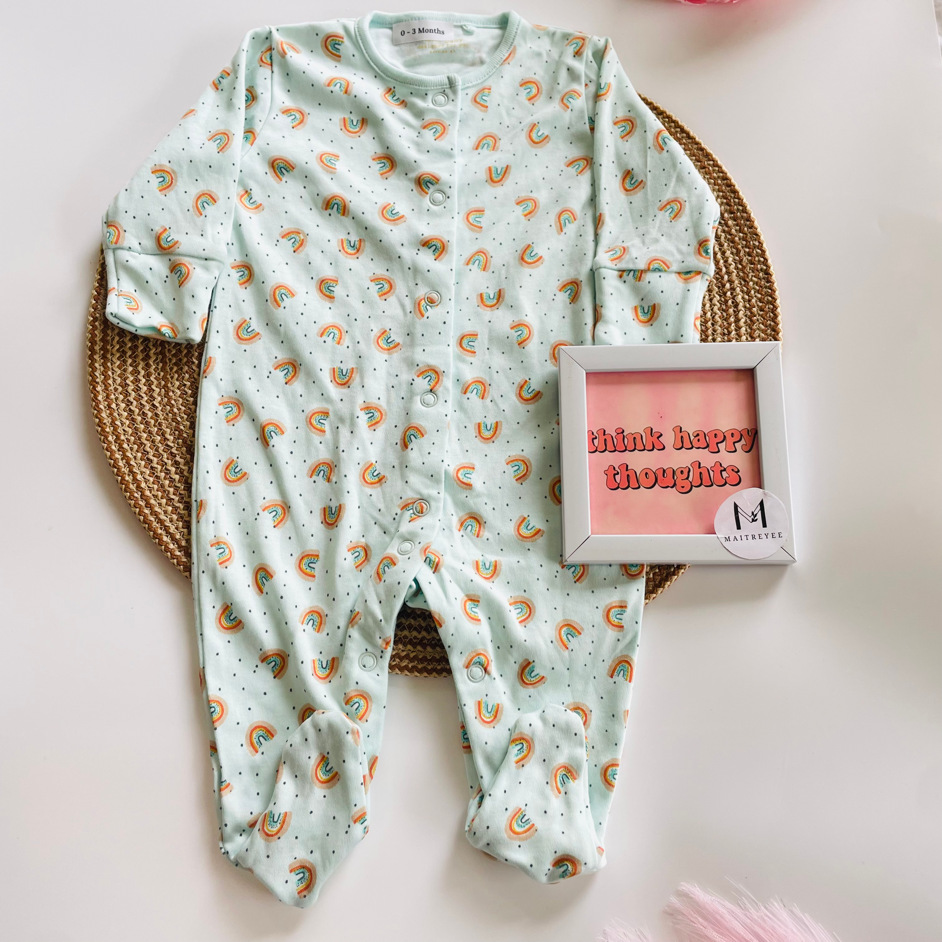 Baby Cotton Sleepsuit Single As Shown