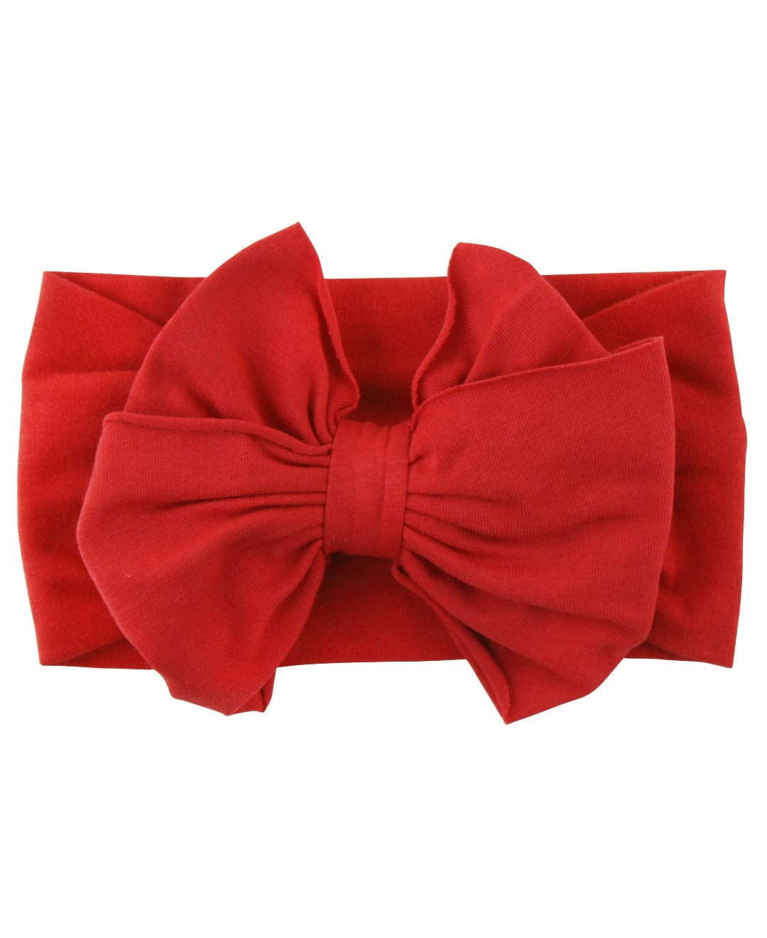 Big Bow Headband for Girls - Soft and Comfy Knit- Christmas Red
