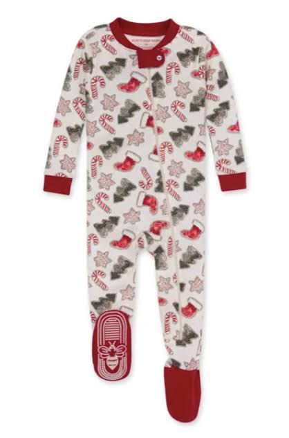 Burts Bees Baby SnugFit - Candy Cane Christmas