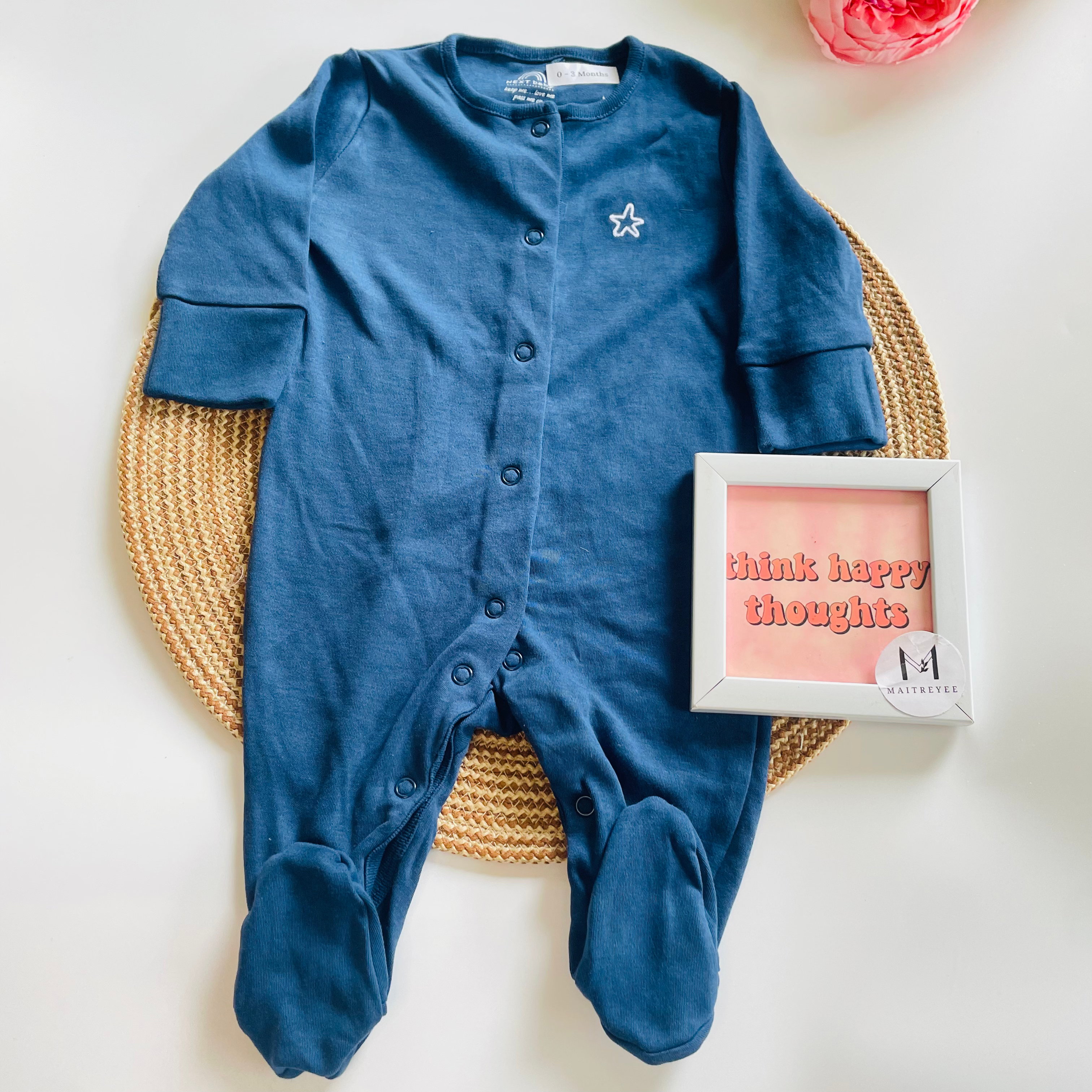 Baby Cotton Sleepsuit Single As Shown