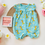 Thumbnail: Baby Single Playsuit - Girl- Blue Giraffe