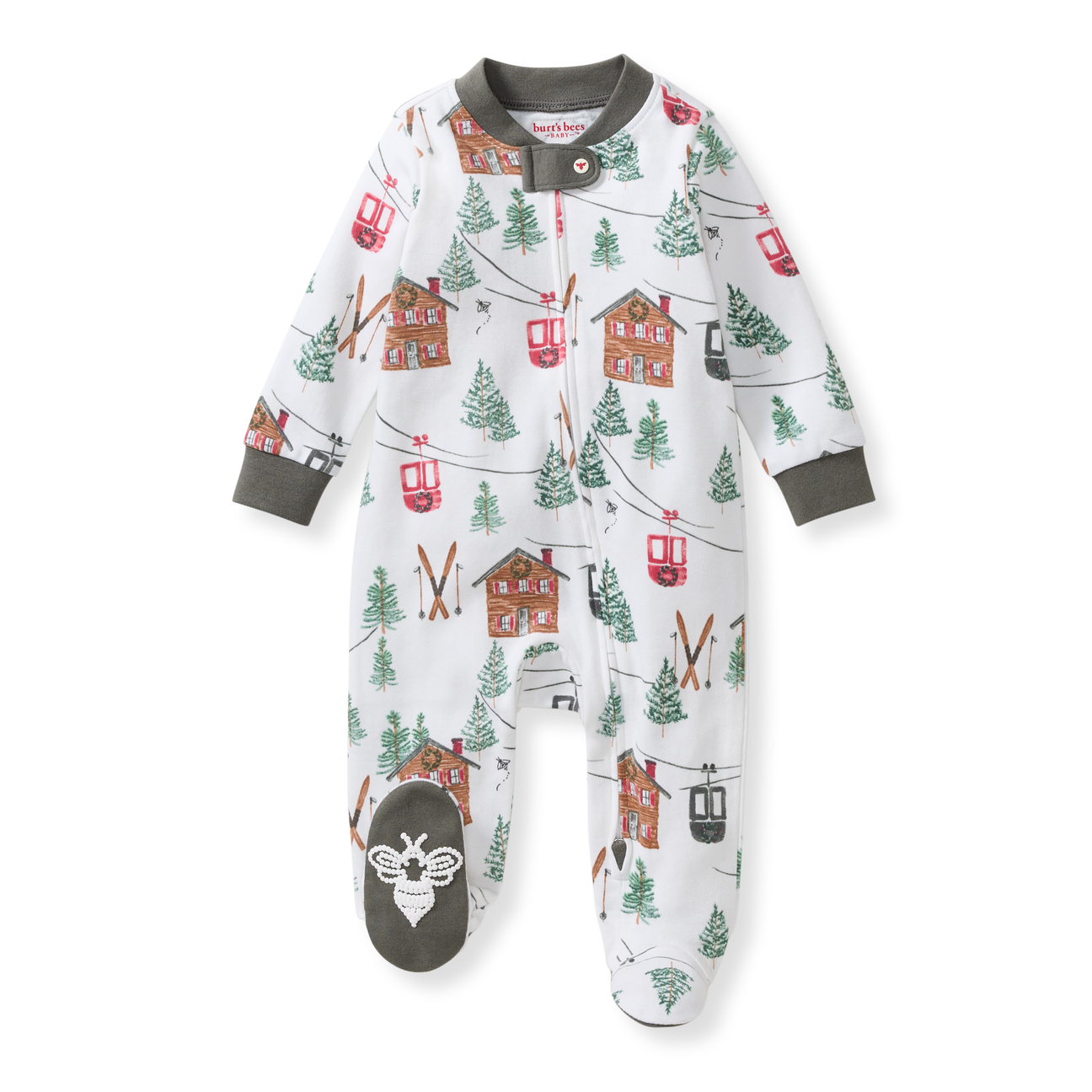 Name Masked Organic Cotton Sleepsuit 2 Way Zipper Relaxed Fit  