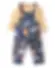 Dungaree Set Boys - Blue Jungle Animals