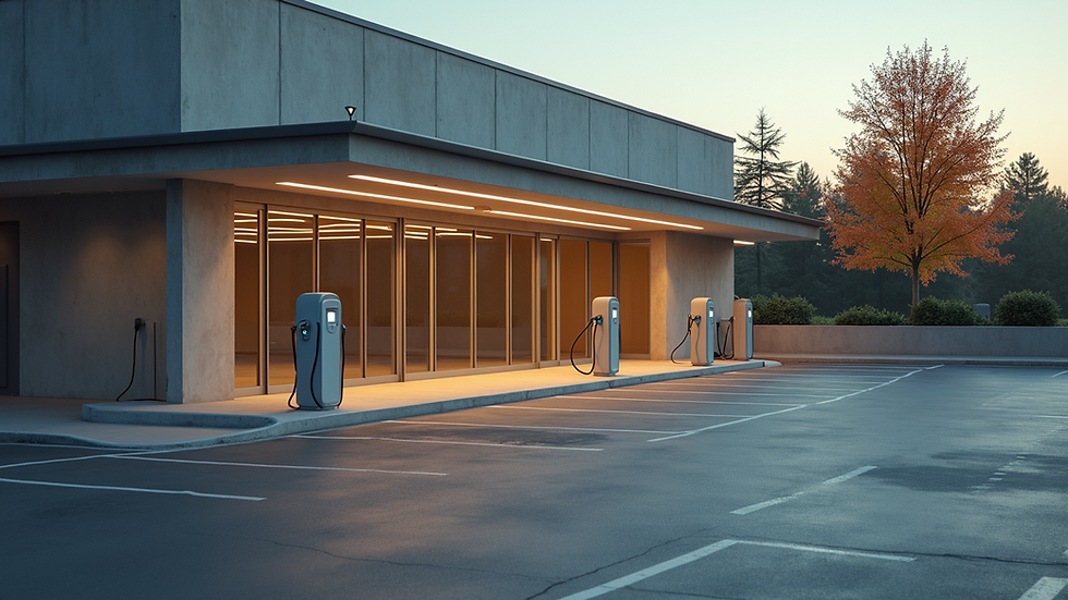 Close-up view of an EV charger mounted on a wall with electrical wiring visible