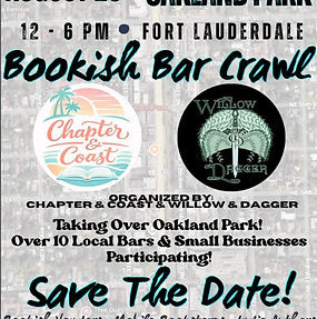The Bookish Bar Crawl in South Florida with local authors and vendors