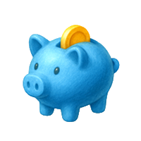 piggy bank icon on home page