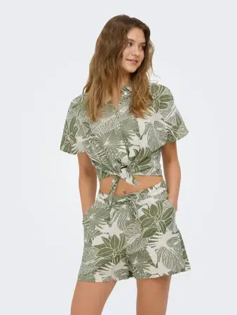 Miniature : Chemise courte nouée (2 couleurs)