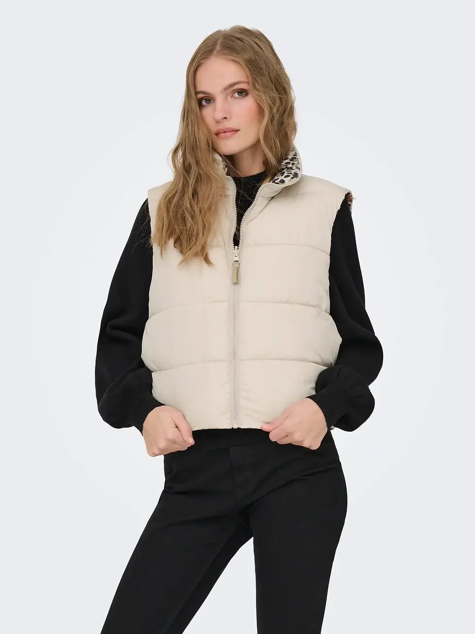 Doudoune réversible léopard