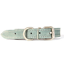 Grey Leather Collar