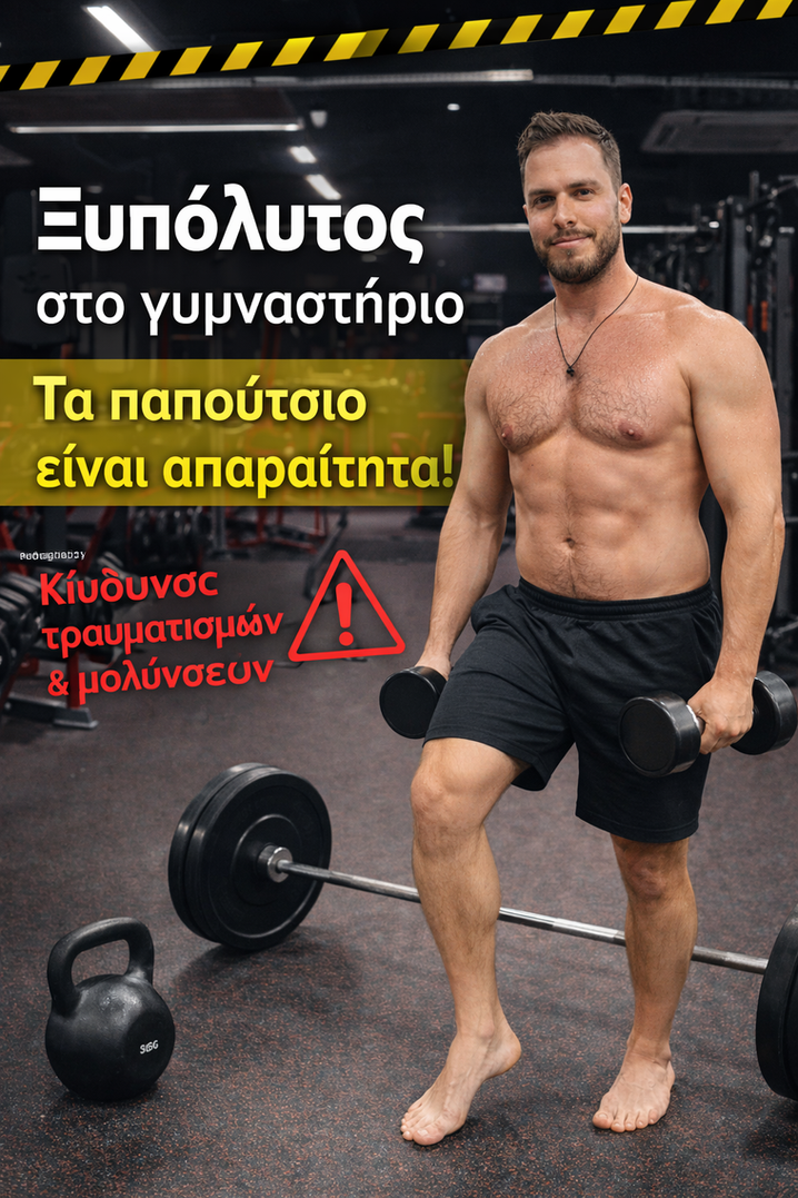 Ξυπόλυτος στο γυμναστήριο: Η νέα μόδα που εγκυμονεί κινδύνους