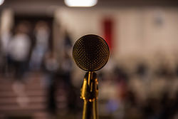 Close-up Image of Microphone