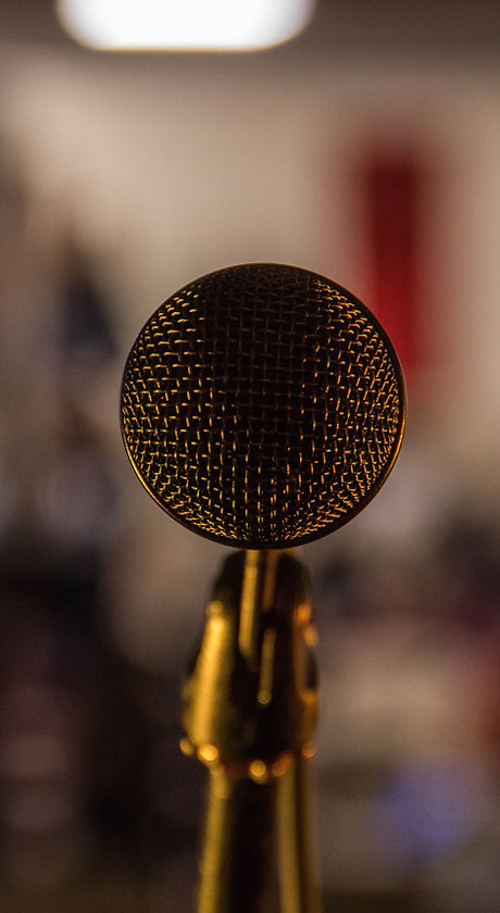 Close-up Image of Microphone